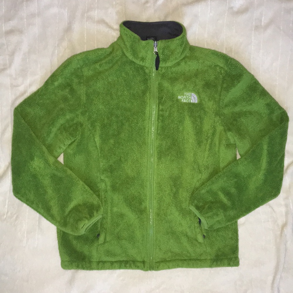 Women’s green North Face fleece jacket